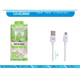 Cable micro usb 3m 3a