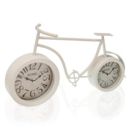 Reloj sobremesa bici blanco