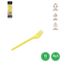 Tenedor amarillo 16,5cm...