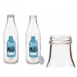 Botella leche cristal 1l...