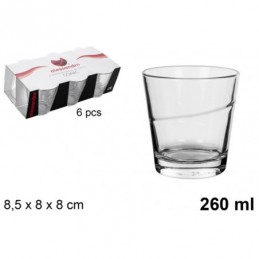 Pack 6 vaso cristal agua...