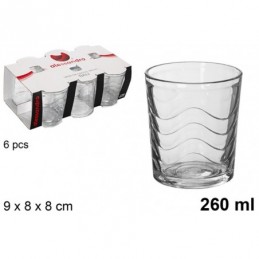 Pack 6 vasos cristal agua...