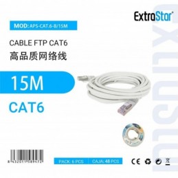 Cable de red ftp cat6 15mts...