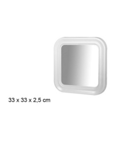 Espejo cuadrado blanco 33cm