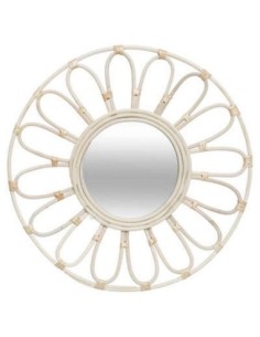 Espejo de flor de ratán d56