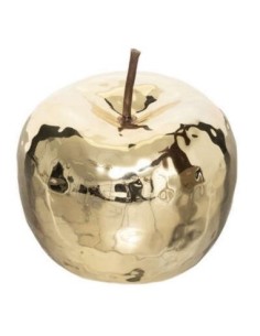 Manzana de cerámica dorada...