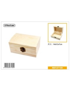 Caja madera 14*9.5*7cm